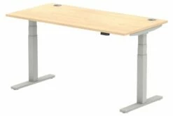 All Maple Sit & Stand Rectangular Desk