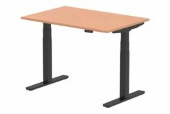 Vitali Sit & Stand Rectangular Desk (Black Legs)