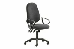 Haze 3 Lever High Back Fabric Operator Chair With Fixed Arms