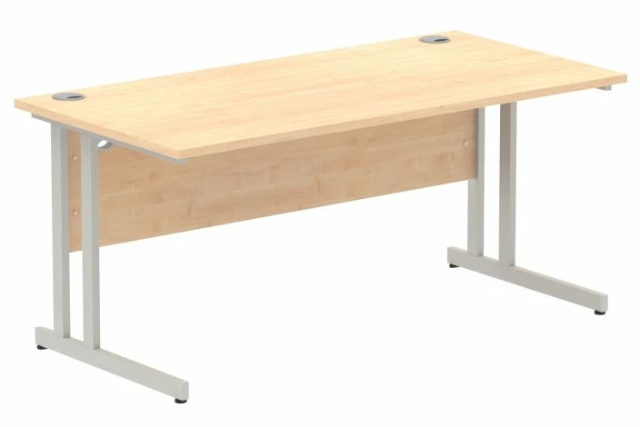 All Maple C-Leg Rectangular Desk