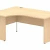 All Maple Panel End Ergonomic Desk Left