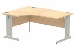 All Maple Deluxe Ergonomic Desk Left