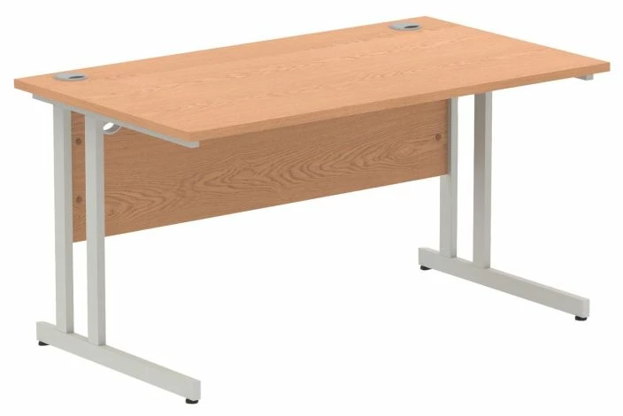 Vitali C-Leg Rectangular Desk (Silver Legs) - Image 5
