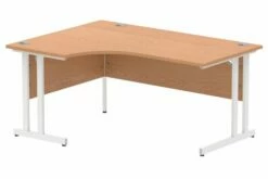Vitali C-Leg Left Hand Ergonomic Desk (White Legs)