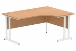 Vitali C-Leg Right Hand Ergonomic Desk (White Legs)