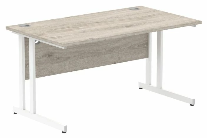 Vitali C-Leg Rectangular Desk (White Legs) - Image 2