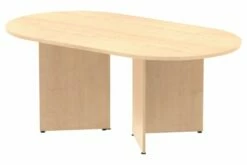 All Maple Radial End Boardroom Table (Panel Legs)