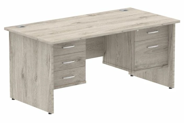Vitali Panel End Rectangular Desk 2+3 Drawers - Image 6