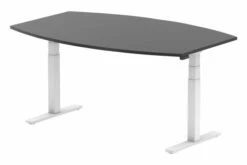 High Gloss Boardroom Table With Adjustable Legs (White)