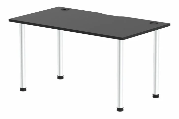 Vitali Nero Rectangular Desk (Aluminium Leg)