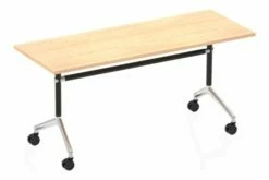 All Maple Rectangular Flip Top Mobile Table