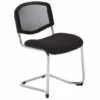 Pack Of 4 ISO Mesh Back Stacking Cantilever Conference Chairs
