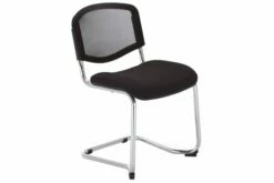 Pack Of 4 ISO Mesh Back Stacking Cantilever Conference Chairs