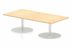 All Maple Radial Base Rectangular Coffee Table