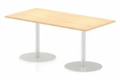 All Maple Radial Base Rectangular Dining Table