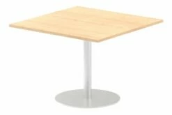 All Maple Radial Base Square Dining Table