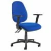 Gilmour High Back Fabric Operator Chair Adjustable Arms (Blue)