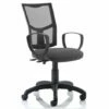 Lunar 2 Lever High Mesh Back Operator Chair (Fixed Arms)