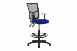 Lunar Plus 2 Lever Mesh High Back Draughtsman Chair (Adjustable Arms)
