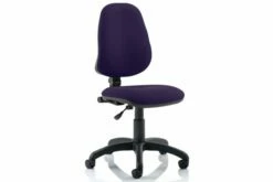 Lunar 1 Lever High Back Fabric Operator Chair (No Arms)