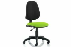 Lunar 1 Lever Two Tone High Back Fabric Operator Chair (No Arms)
