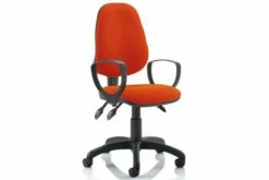 Lunar 3 Lever High Back Fabric Operator Chair (Fixed Arms)