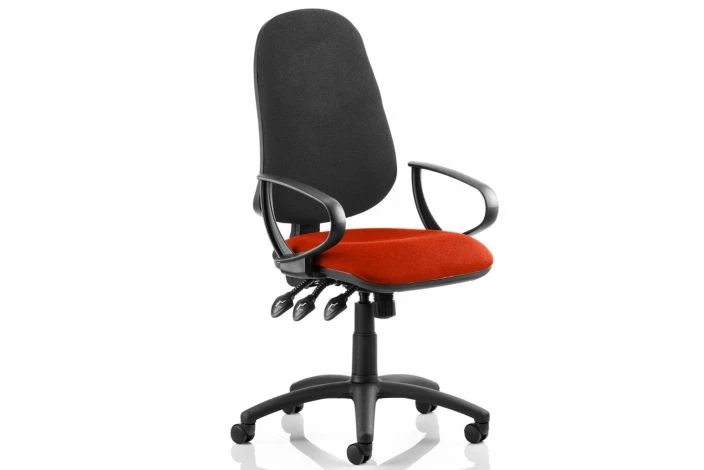 Haze Two Tone High Back Fabric Operator Chair (Fixed Arms)