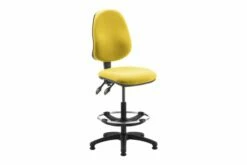 Lunar Plus 2 Lever High Back Fabric Draughtsman Chair (No Arms)