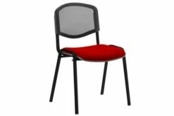 ISO Black Frame Mesh Back Stacking Conference Chair (Bergamot Cherry)