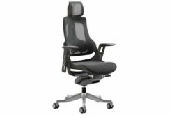 Zephyr High Mesh Back Operator Chair With Headrest (Black)