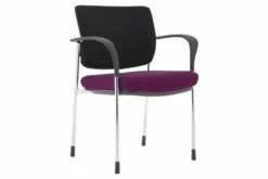 Arda 2 Tone Fabric Stacking Conference Chair (Chrome Frame)
