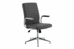 Wexford Executive Bonded Leather Chair With Glides (Grey)