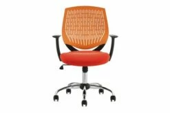 Rosina Deluxe Orange Fabric Medium Back Operator Chair