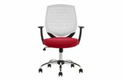 Rosina Fabric Medium Back Operator Chair With White Back