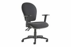Castle Extra High Back Fabric Operator Chair With Adjustable Arms
