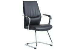 Buller Leather Faced Cantilever Chair