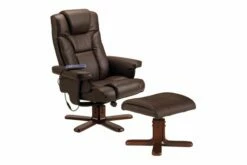Benton Massage Recliner With Footstool (Brown)
