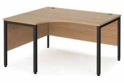 Value Line Deluxe Bench Left Hand Ergo Desks (Black Legs)