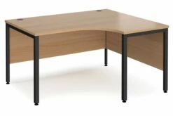 Value Line Deluxe Bench Right Hand Ergo Desks (Black Legs)