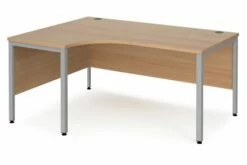 Value Line Deluxe Bench Left Hand Ergo Desks (Silver Legs)