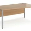 Value Line Deluxe Bench Right Hand Wave Desks (Silver Legs)