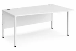 All White Premium Bench Right Hand Wave Desks