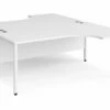 All White Premium Bench Back To Back Ergo Desks