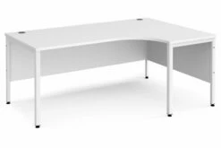 All White Premium Bench Right Hand Ergo Desks