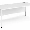 All White Premium Bench Rectangular Desks