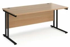 Value Line Deluxe C-Leg Rectangular Desk (Black Legs)