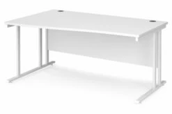 All White Premium C-Leg Left Hand Wave Desk