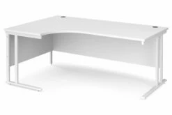 All White Premium C-Leg Left Hand Ergonomic Desk