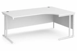 All White Premium C-Leg Right Hand Ergonomic Desk