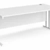 All White Premium C-Leg Rectangular Desk